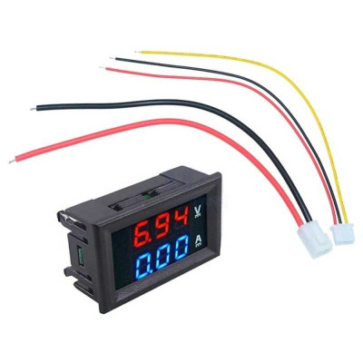 Panel voltmeter/ammeter DC 0-100V 0-10A